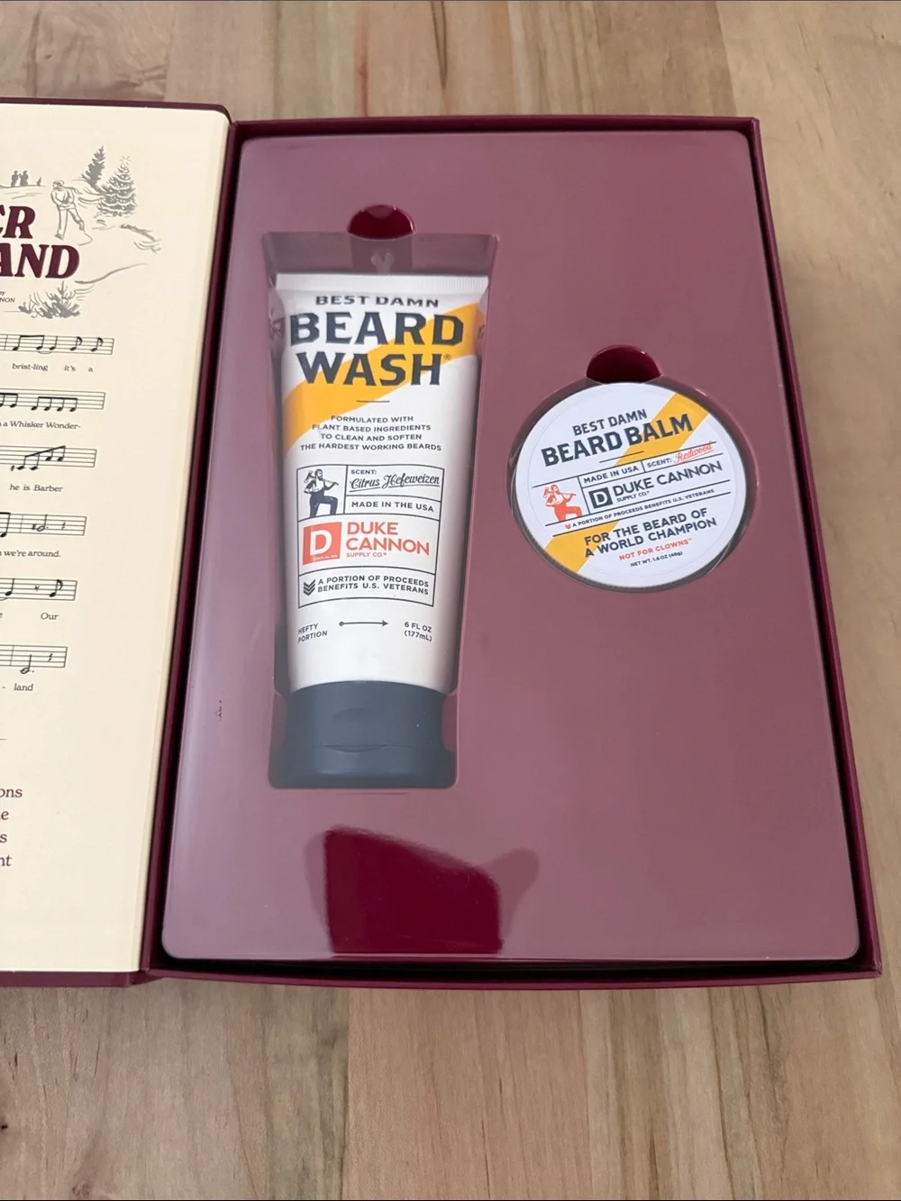 Duke Cannon Whisker Wonderland Beard Care Gift Set — Burgundy & Cream